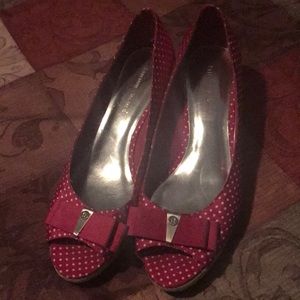 Etienne Aigner - Polk-a-Dot Wedge Heels